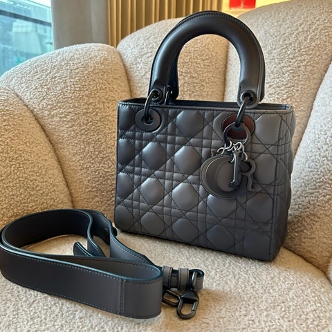 DIOR Lady dior MY ABC  四格黛妃包- 小號漸變灰藍