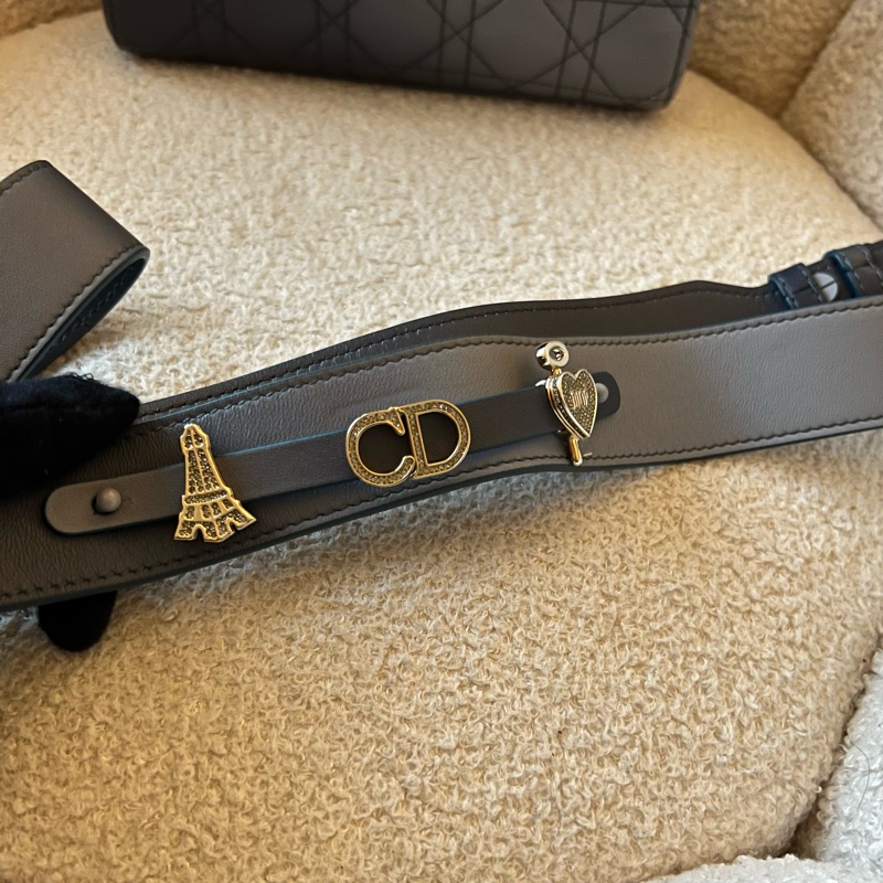 DIOR Lady dior MY ABC 四格黛妃包- 小號漸變灰藍-10