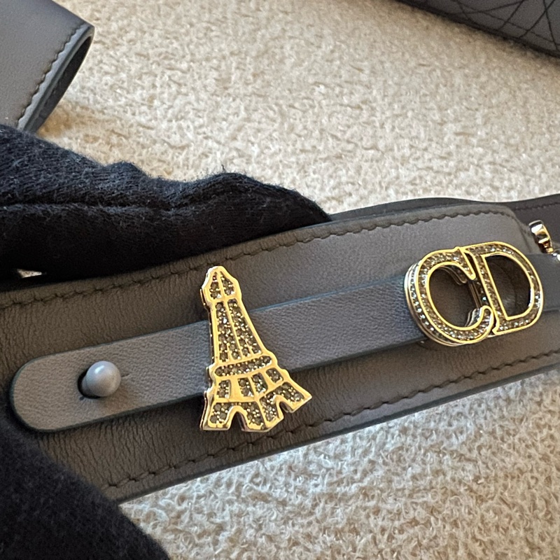 DIOR Lady dior MY ABC 四格黛妃包- 小號漸變灰藍-13