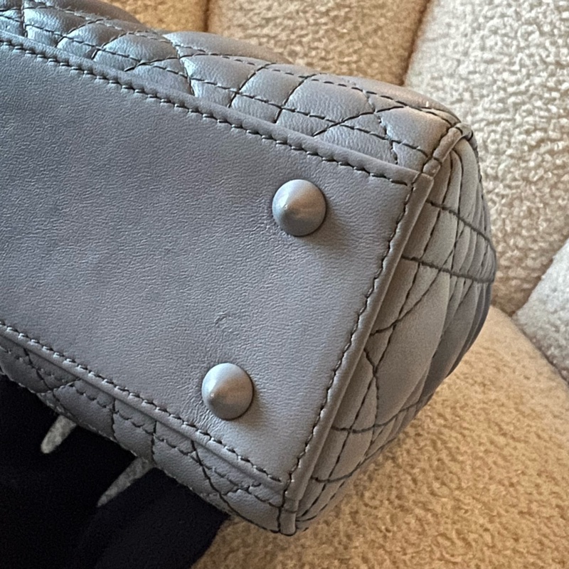 DIOR Lady dior MY ABC 四格黛妃包- 小號漸變灰藍-16