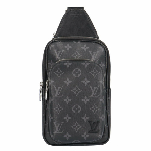 二手路易威登 Avenue Sling Bag PM Monogram Eclipse 斜背包，M47137，黑色，男士