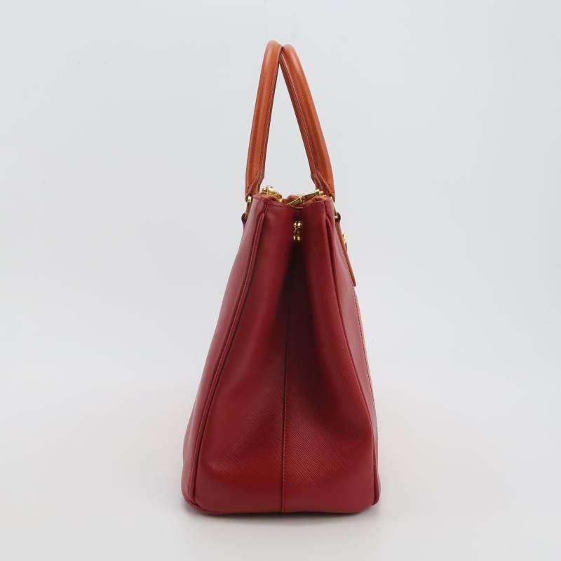 Prada Galleria殺手包大號牛皮拼色三角徽標單肩包-3