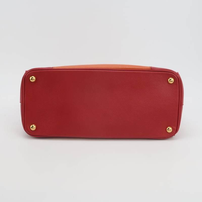 Prada Galleria殺手包大號牛皮拼色三角徽標單肩包-5