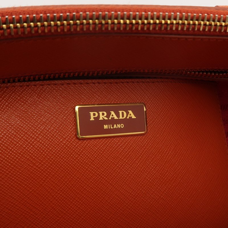 Prada Galleria殺手包大號牛皮拼色三角徽標單肩包-7