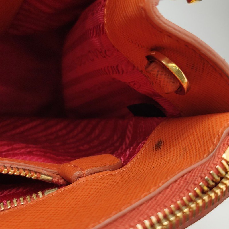 Prada Galleria殺手包大號牛皮拼色三角徽標單肩包-9