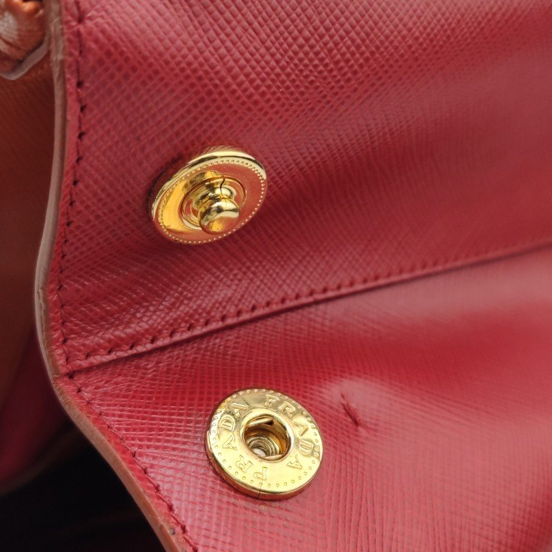 Prada Galleria殺手包大號牛皮拼色三角徽標單肩包-16