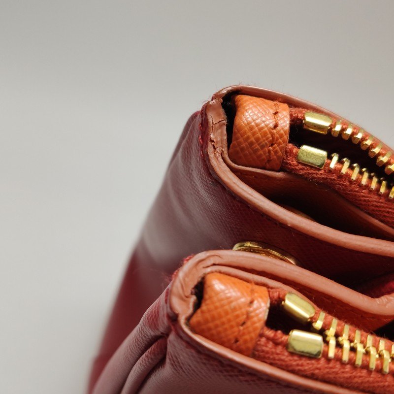 Prada Galleria殺手包大號牛皮拼色三角徽標單肩包-19