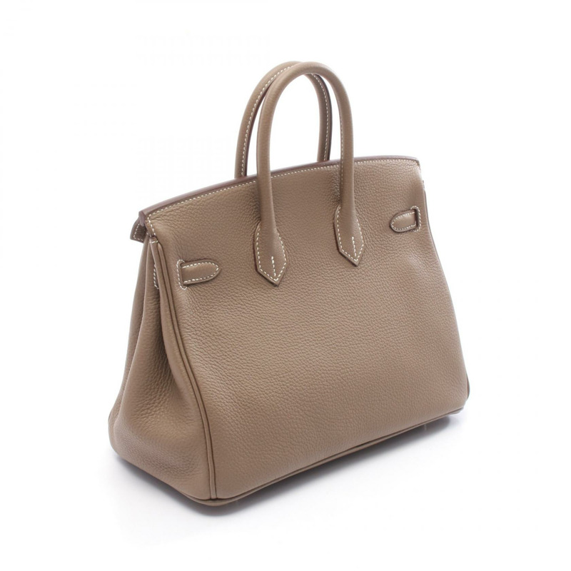 愛馬仕 Birkin 25 手提包 B Togo 皮革 Etoupe 灰色 二手 女士 SHW-1