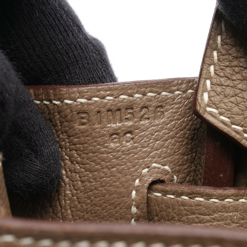 愛馬仕 Birkin 25 手提包 B Togo 皮革 Etoupe 灰色 二手 女士 SHW-4