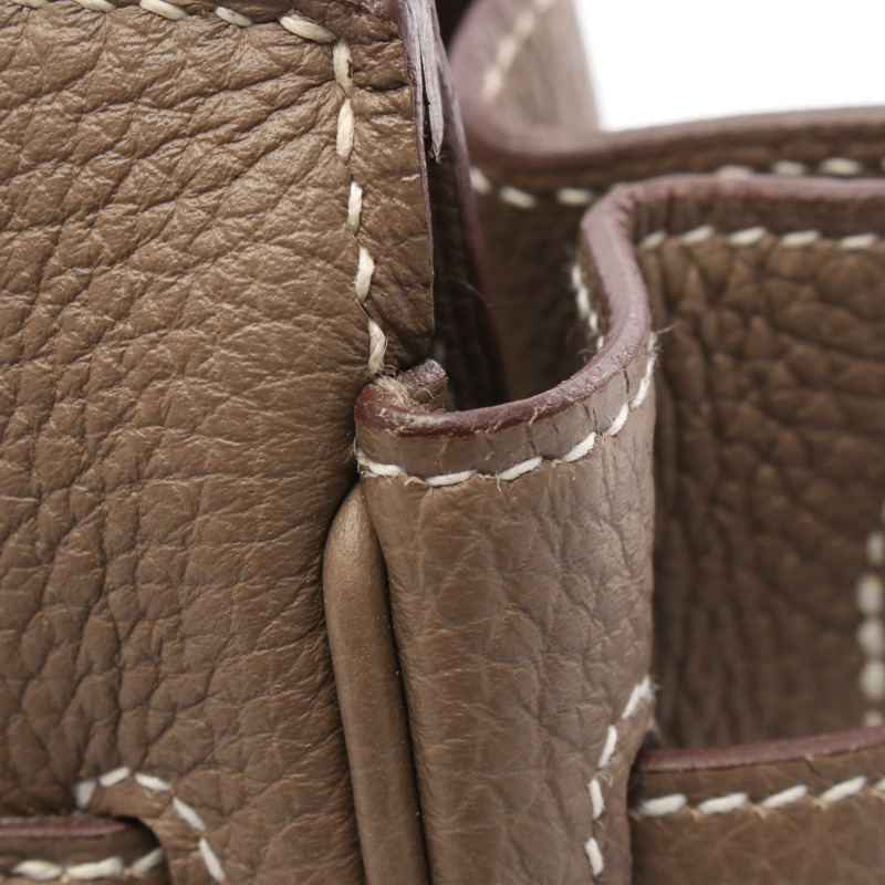 愛馬仕 Birkin 25 手提包 B Togo 皮革 Etoupe 灰色 二手 女士 SHW-9