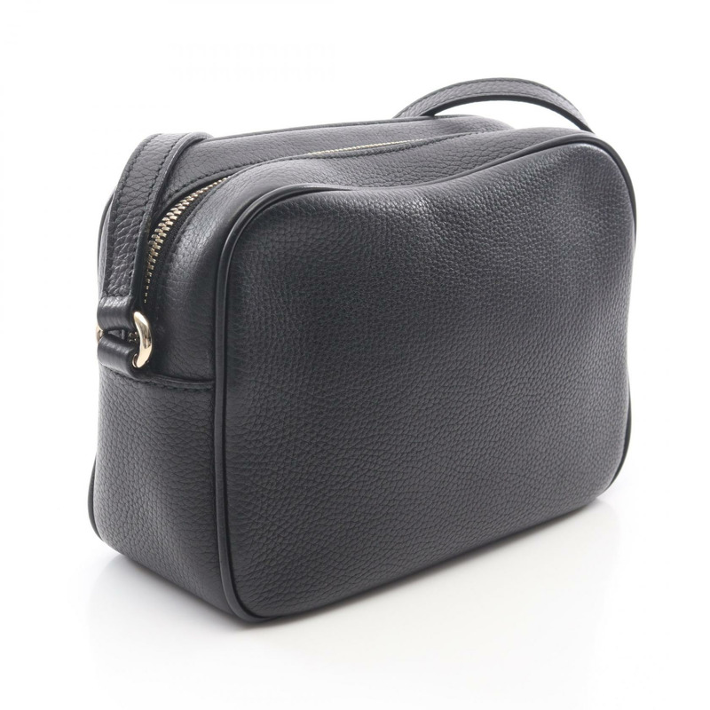 GUCCI Soho Disco 互扣式 G 肩背包 308364 黑色皮革 二手 女士-1