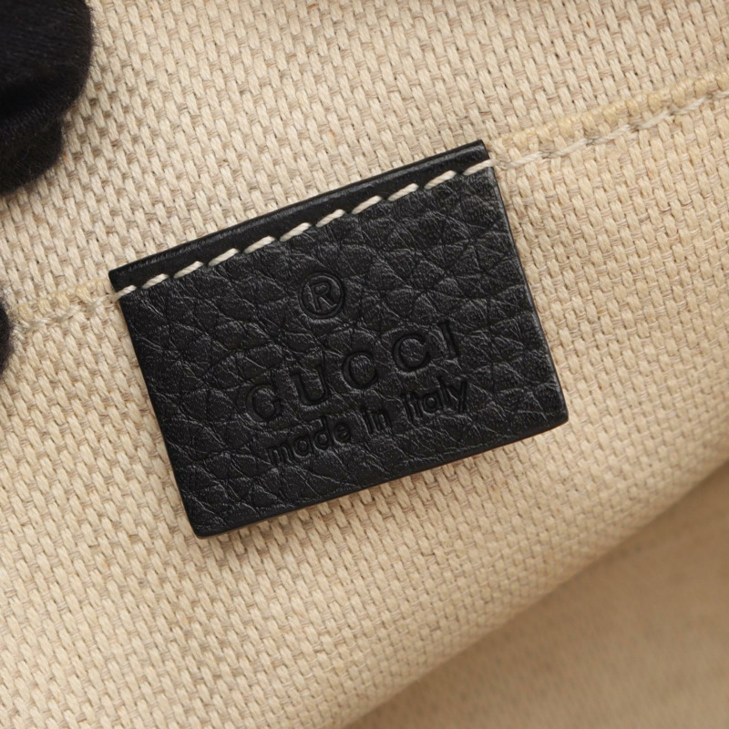 GUCCI Soho Disco 互扣式 G 肩背包 308364 黑色皮革 二手 女士-3