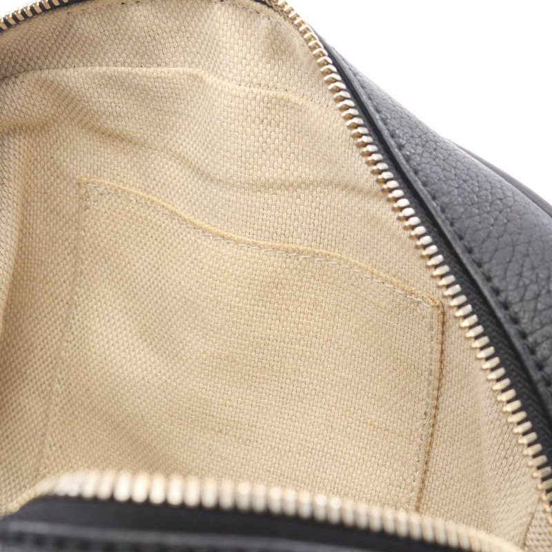 GUCCI Soho Disco 互扣式 G 肩背包 308364 黑色皮革 二手 女士-4