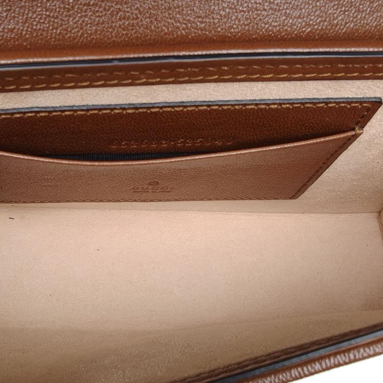 GUCCI Padlock鎖頭包手提方盒子Mini18老花牛皮/PVC金扣-5