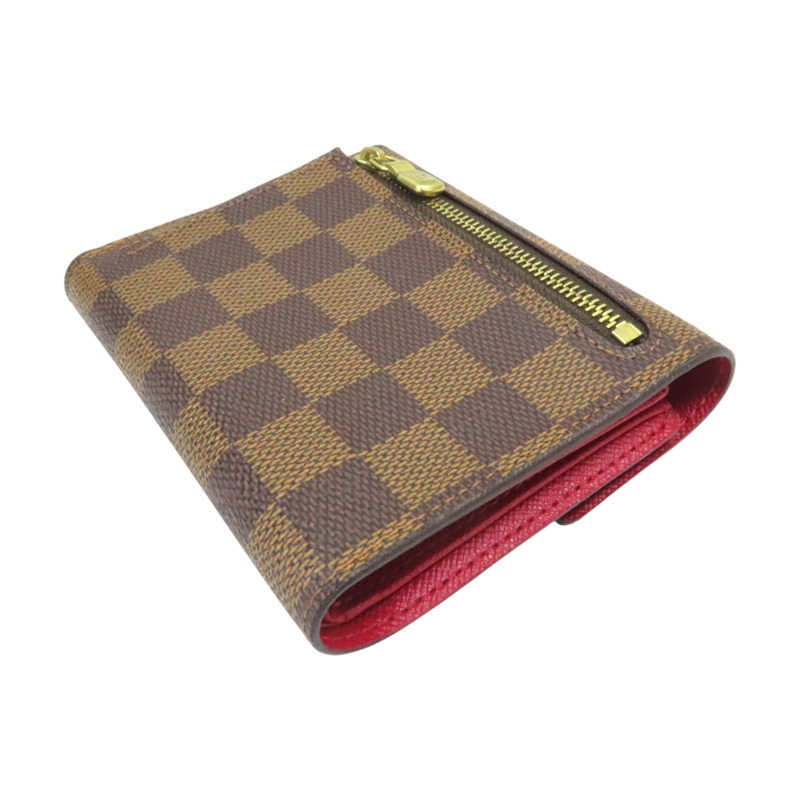 棕色 棋盤格帆布 Portefeuille Koala 三折短夾【LOUIS VUITTON LV 路易威登】 N60005-3