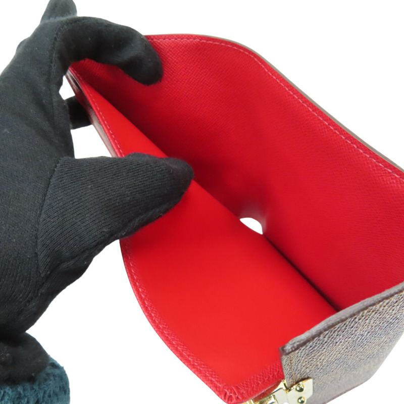 棕色 棋盤格帆布 Portefeuille Koala 三折短夾【LOUIS VUITTON LV 路易威登】 N60005-4