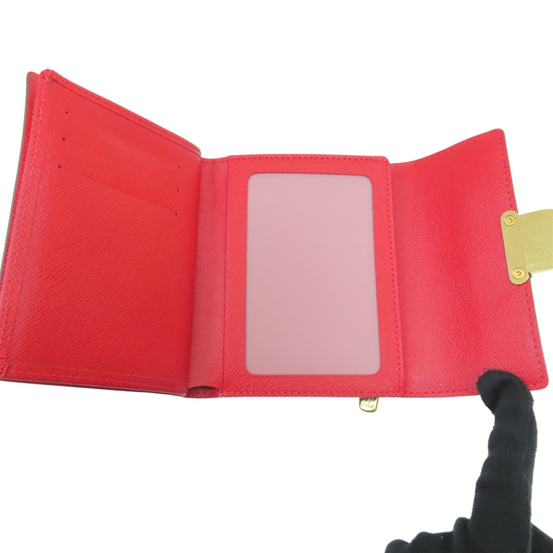 棕色 棋盤格帆布 Portefeuille Koala 三折短夾【LOUIS VUITTON LV 路易威登】 N60005-5