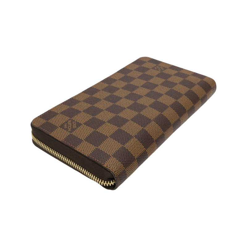 棕色 棋盤格帆布 Zippy Organizer 拉鍊長夾【LOUIS VUITTON LV 路易威登】 N60003-2