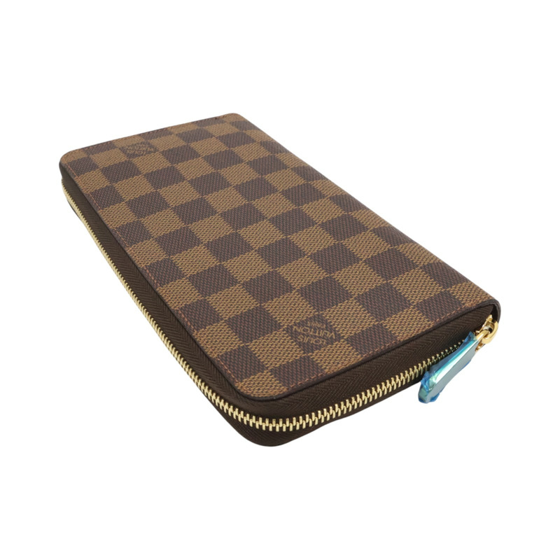 棕色 棋盤格帆布 Zippy Organizer 拉鍊長夾【LOUIS VUITTON LV 路易威登】 N60003-3
