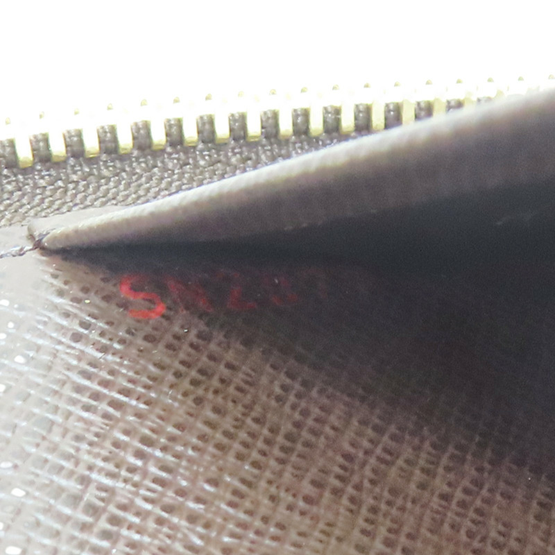 棕色 棋盤格帆布 Zippy Organizer 拉鍊長夾【LOUIS VUITTON LV 路易威登】 N60003-9