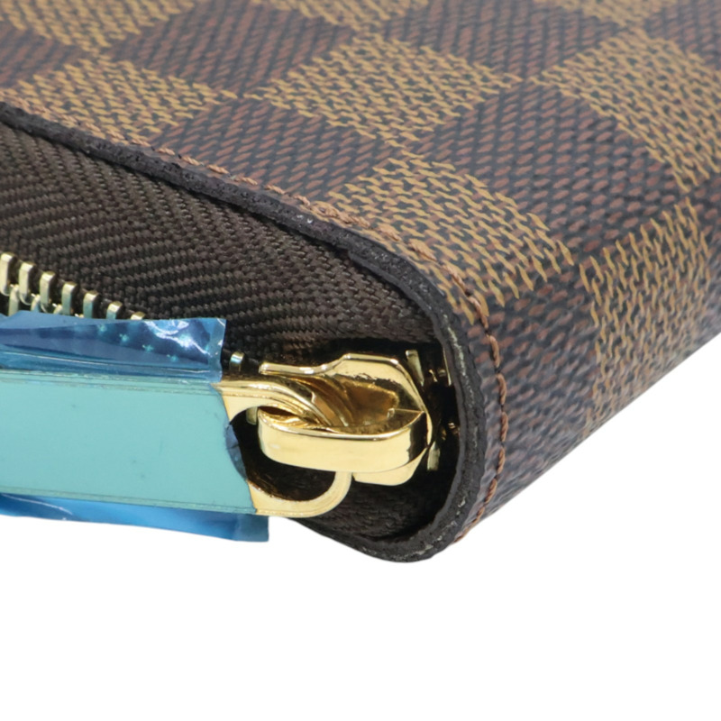 棕色 棋盤格帆布 Zippy Organizer 拉鍊長夾【LOUIS VUITTON LV 路易威登】 N60003-10