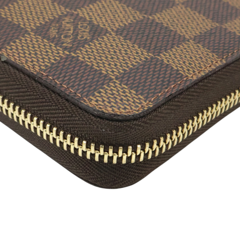 棕色 棋盤格帆布 Zippy Organizer 拉鍊長夾【LOUIS VUITTON LV 路易威登】 N60003-13