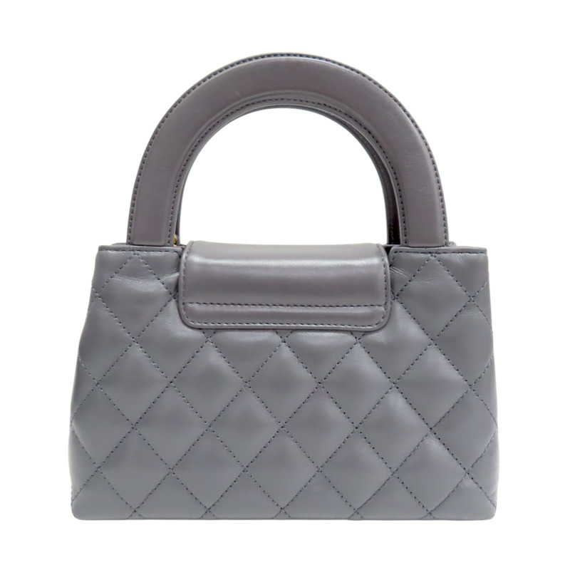 銀灰色 牛皮 Kelly Mini 鏈帶 肩背包 金釦【CHANEL 香奈兒】 AS4416-1