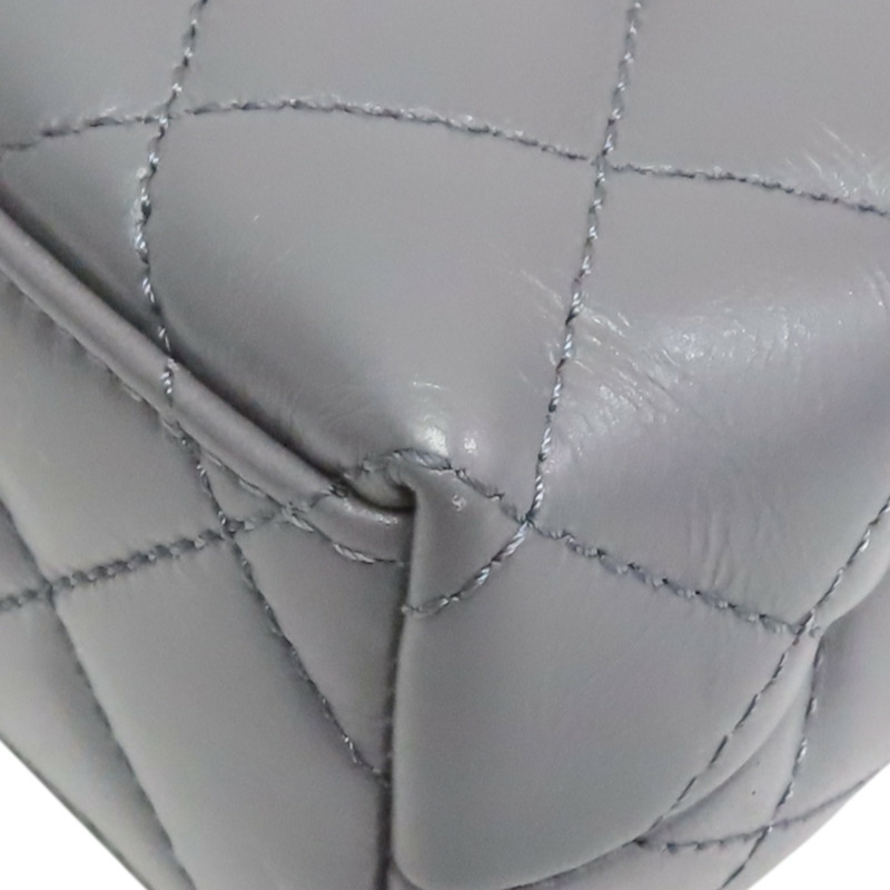 銀灰色 牛皮 Kelly Mini 鏈帶 肩背包 金釦【CHANEL 香奈兒】 AS4416-12