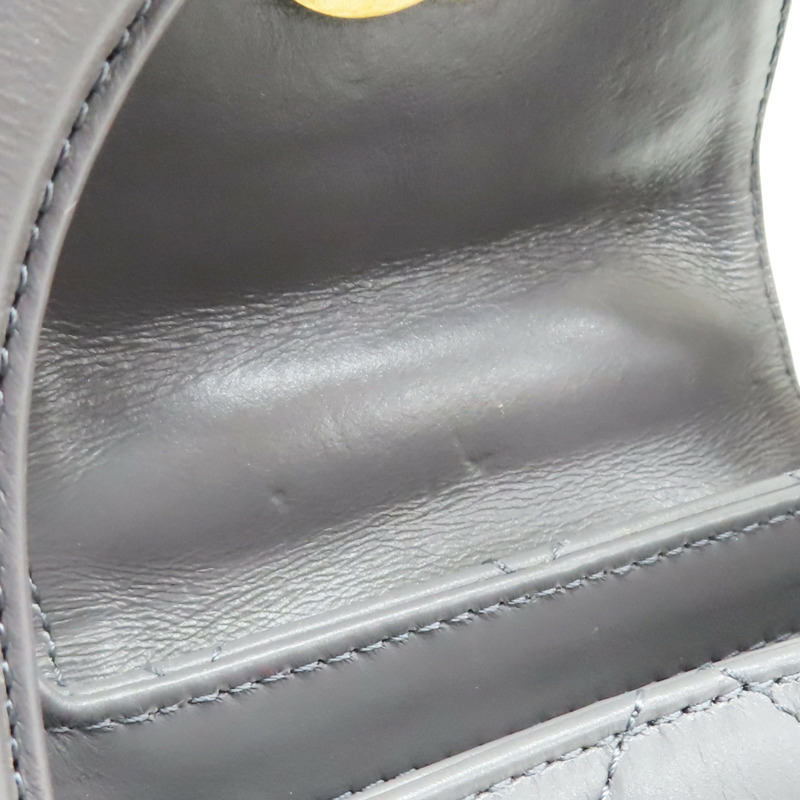 銀灰色 牛皮 Kelly Mini 鏈帶 肩背包 金釦【CHANEL 香奈兒】 AS4416-15