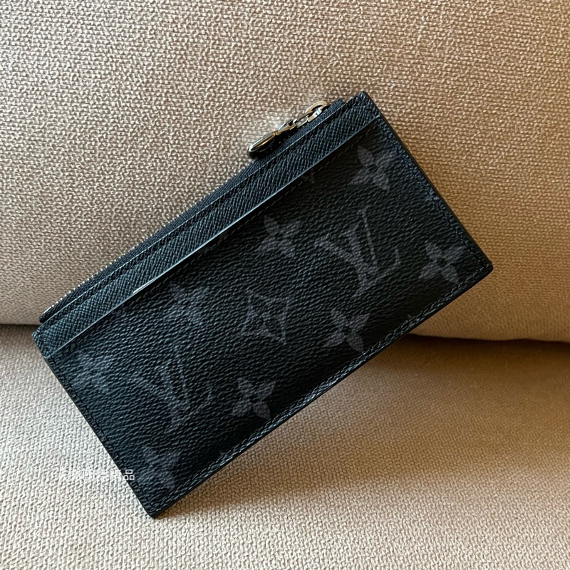 LOUIS VUITTON 零錢卡片包 - 灰老花M69533-0