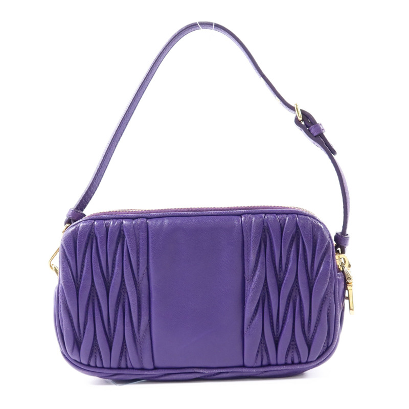 Miu Miu 羊皮皮革Handbag金扣手挽袋-1