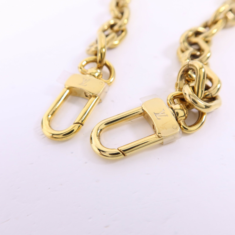 LOUIS VUITTON Monogram Reverse Trunk Clutch金扣肩背袋棕色-8