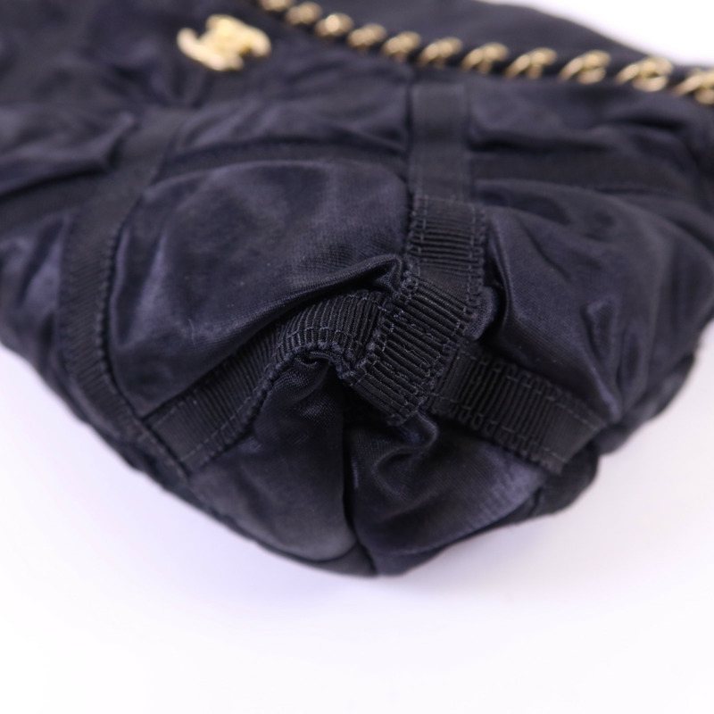 CHANEL 緞布Grosgrain Tote Bag金扣手挽袋-11