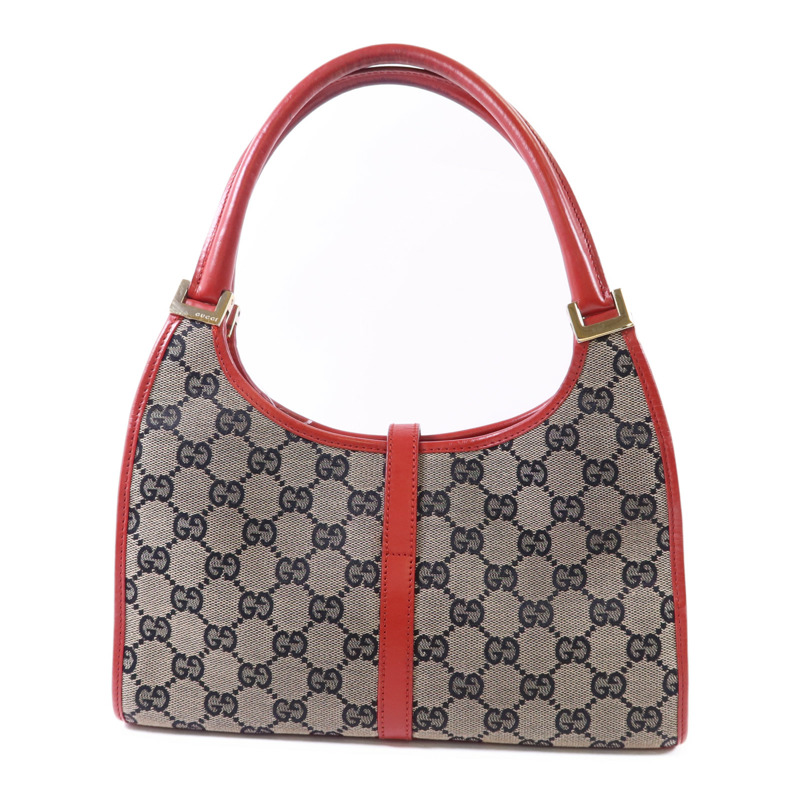 GUCCI 帆布GG Jackie Shoulder Bag金扣肩背袋-1