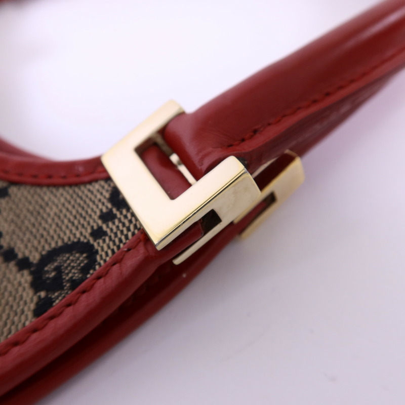 GUCCI 帆布GG Jackie Shoulder Bag金扣肩背袋-9