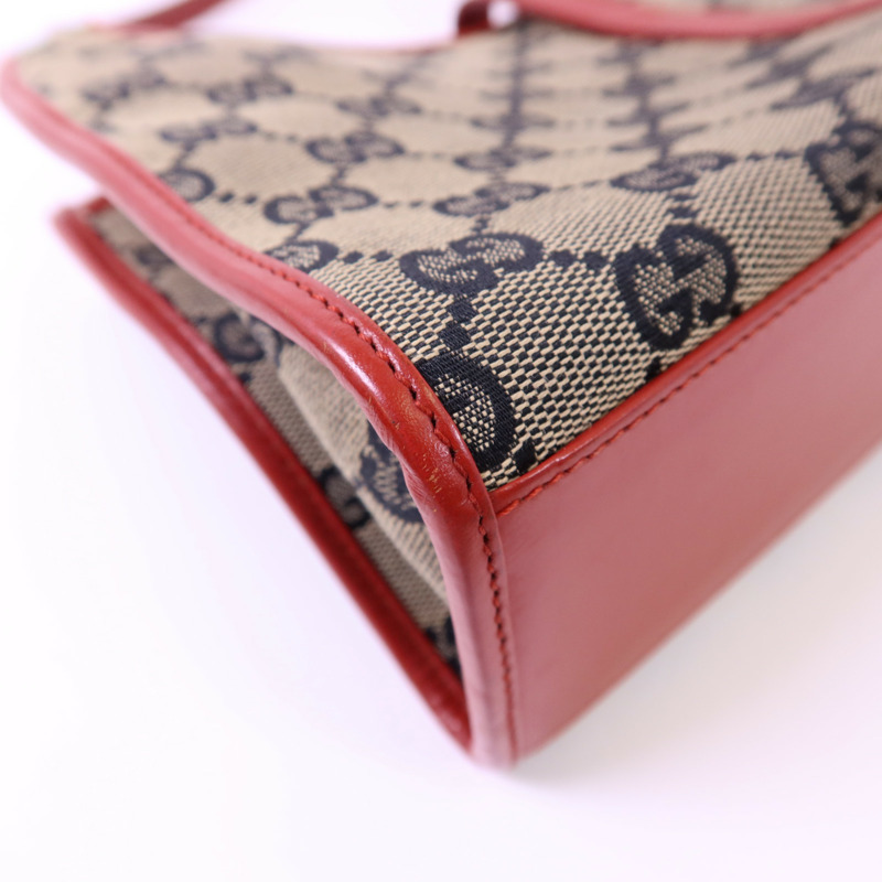 GUCCI 帆布GG Jackie Shoulder Bag金扣肩背袋-13