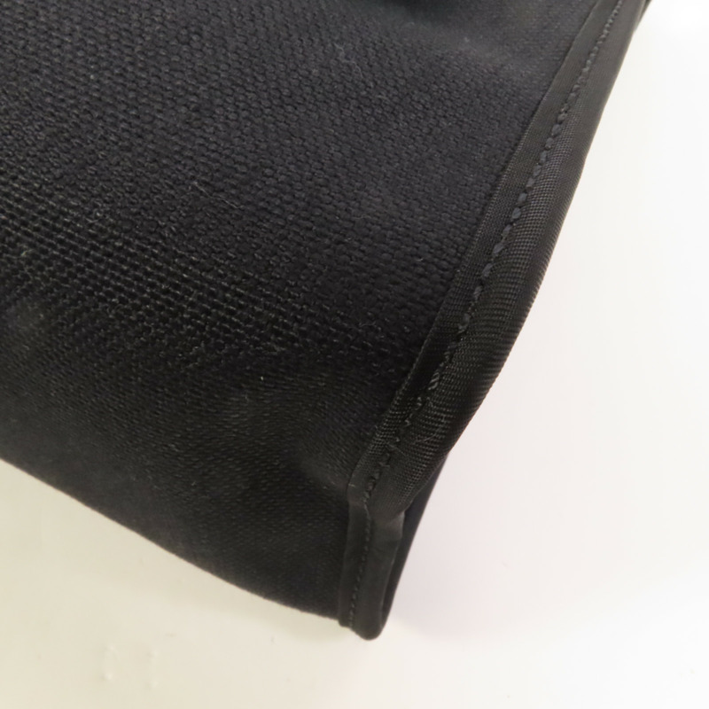 HERMES 帆布Herbag PM銀扣手挽肩背兩用袋Noir-14