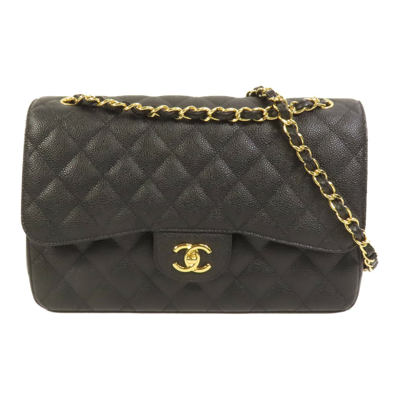 CHANEL 牛皮皮革Classic Large金扣肩背袋-0