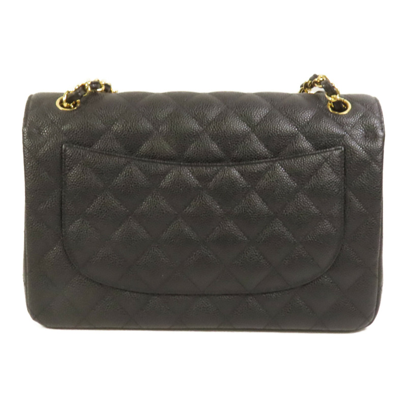 CHANEL 牛皮皮革Classic Large金扣肩背袋-1