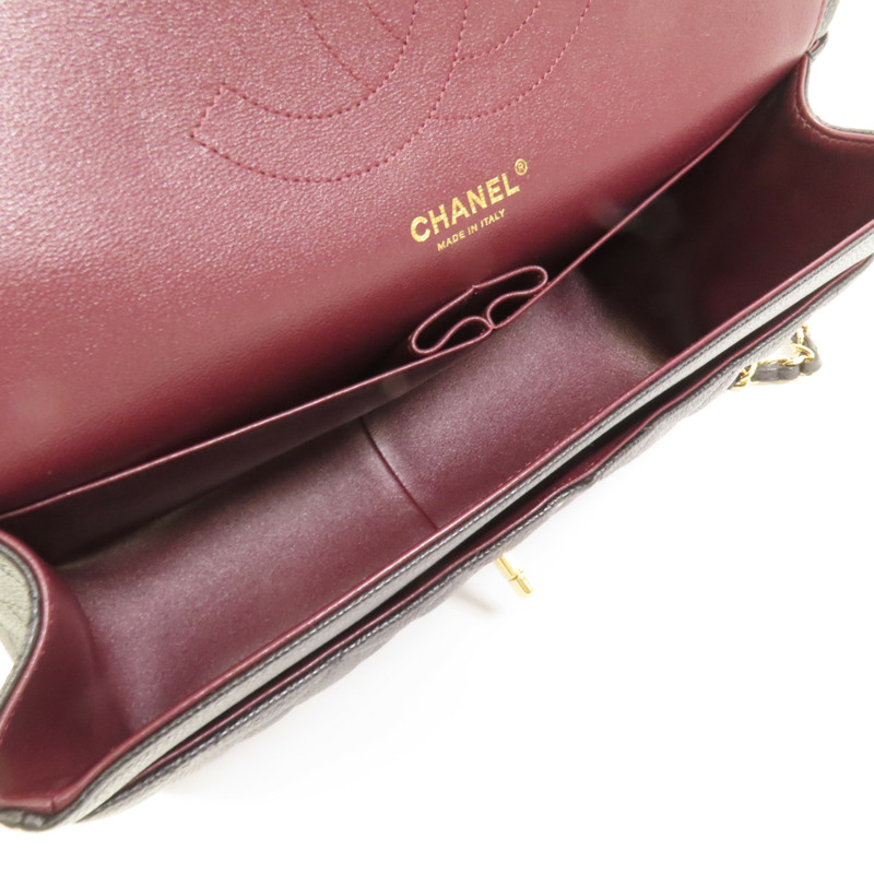 CHANEL 牛皮皮革Classic Large金扣肩背袋-4