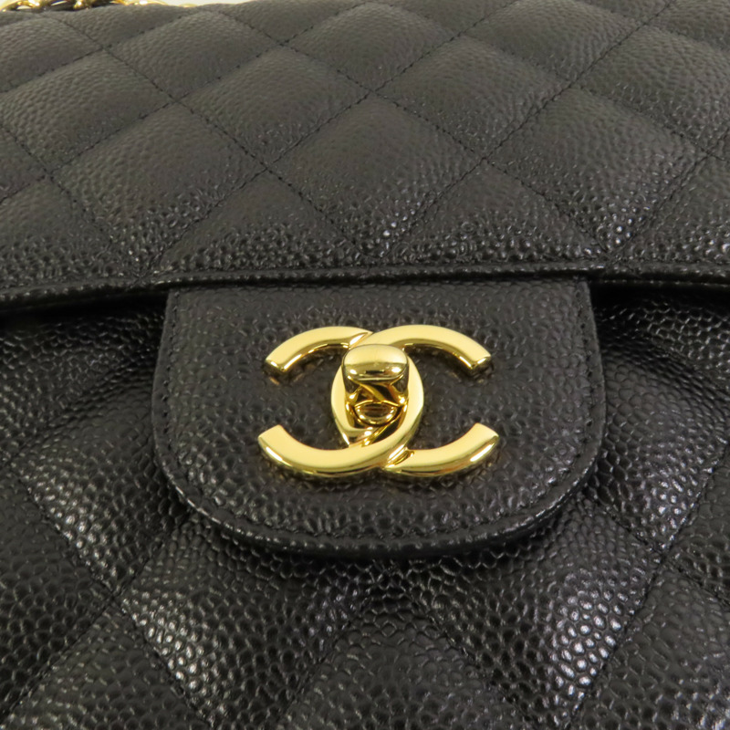 CHANEL 牛皮皮革Classic Large金扣肩背袋-6