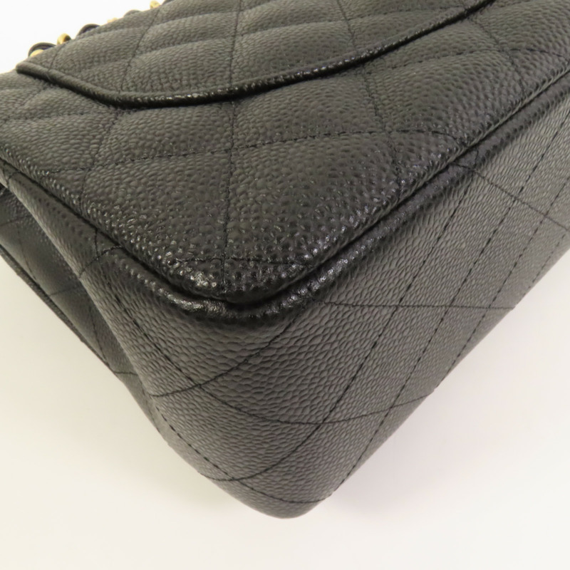 CHANEL 牛皮皮革Classic Large金扣肩背袋-13