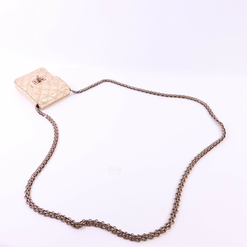 CHANEL 牛皮皮革2.55 Phone Bag鏈帶肩背袋-4