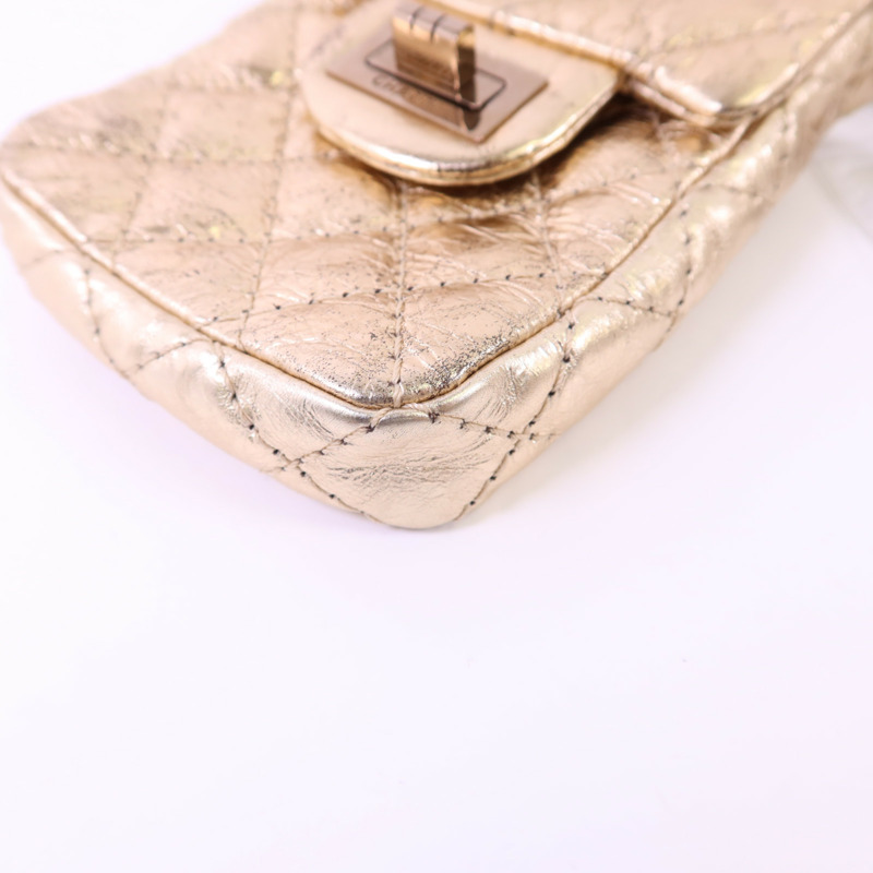 CHANEL 牛皮皮革2.55 Phone Bag鏈帶肩背袋-10