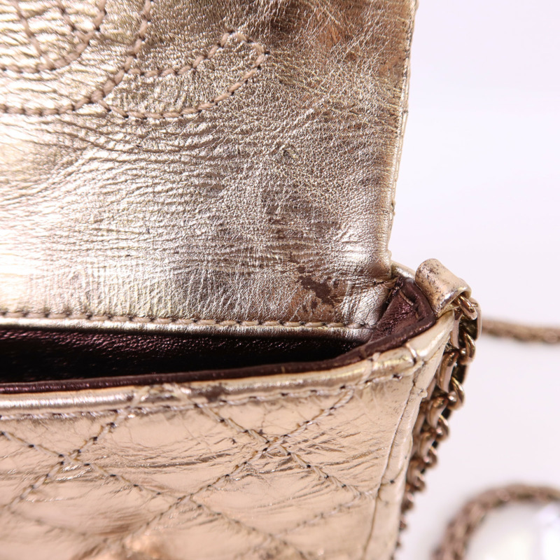 CHANEL 牛皮皮革2.55 Phone Bag鏈帶肩背袋-17