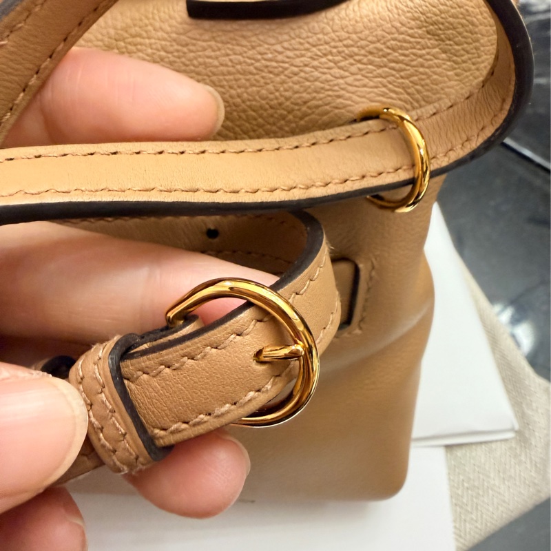 Hermes mini2424 奶茶色 chai om色U刻-12