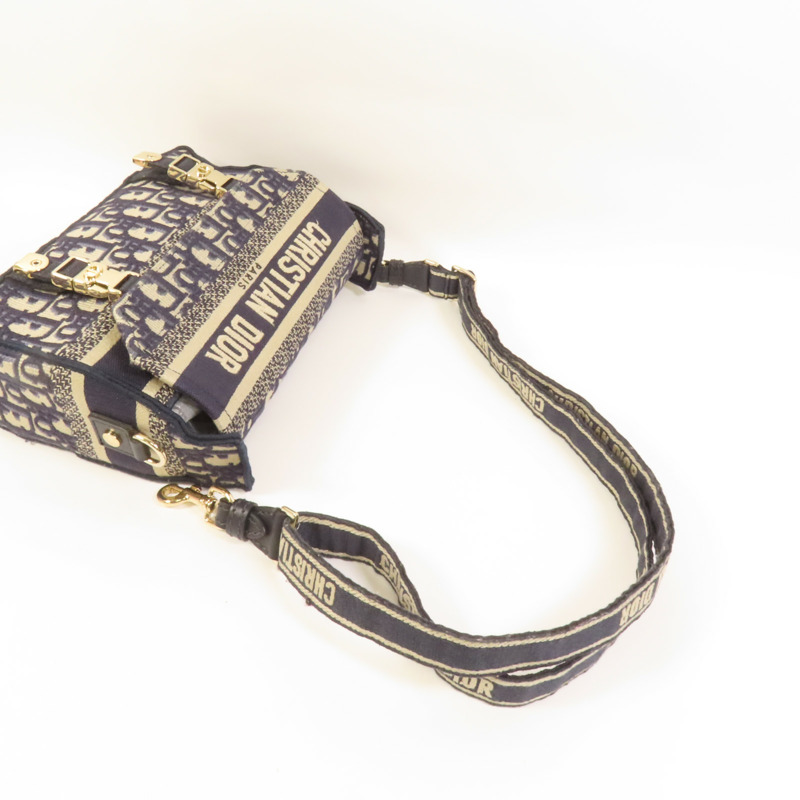 Dior 帆布Diorcamp Small金扣肩背袋-4