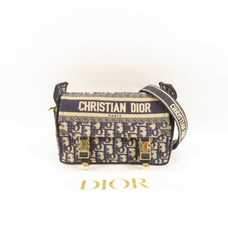 Dior 帆布Diorcamp Small金扣肩背袋-10