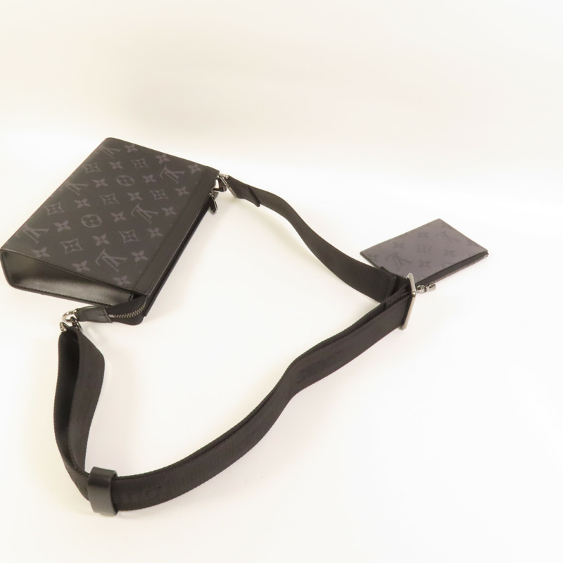 LOUIS VUITTON Monogram Eclipse Gaston銀扣肩背袋-4