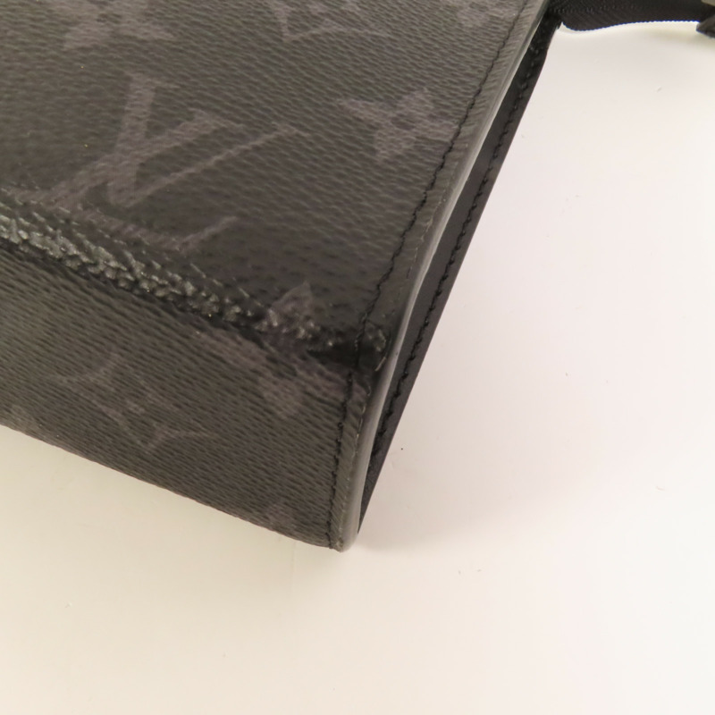 LOUIS VUITTON Monogram Eclipse Gaston銀扣肩背袋-12